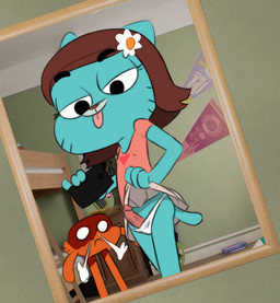 3d_background 4_fingers accessory anthro bed bedroom bedroom_eyes bent_arm big_eyes big_head big_pupils biped black_eyebrows blep blue_body blue_eyelids blush blush_lines book bottomwear brown_hair brown_wig bunk_bed ceiling cellphone clothed clothing clothing_lift crossdressing curved_eyebrows duo dutch_angle electronics empty_eyes erection eyebrow_through_hair eyebrows eyelashes femboy fingers flower flower_accessory flower_in_hair furniture genitals glans green_wall grey_bottomwear grey_clothing grey_miniskirt grey_skirt hair hair_accessory heart_print holding_cellphone holding_object holding_phone internal_wall ladder looking_at_viewer male miniskirt mirror mouth_closed narrowed_eyes nightstand no_irises on_model orange_body panties penis penis_poking_out phone pink_clothing pink_glans pink_penis pink_shirt pink_t-shirt pink_tongue pink_topwear plant pointy_ears prick_ears print_clothing print_shirt print_t-shirt print_topwear pupils red_heart red_nose screencap screencap_background seductive selfie shadow shirt shirt_lift shocked short_tail shota skirt skirt_lift small_nose solo_focus standing t-shirt tail taking_picture taking_selfie thick_eyebrows tongue tongue_out topwear translucent translucent_hair underwear wall_(structure) white_ceiling white_clothing white_panties white_underwear wig young manwithnobats cartoon_network the_amazing_world_of_gumball darwin_watterson gumball_watterson aquatic cyprinid cypriniform domestic_cat felid feline felis fish goldfish mammal 2023 colored digital_drawing_(artwork) digital_media_(artwork) pseudo_incest_(lore) stepbrother_(lore) stepbrothers_(lore) stepsibling_(lore)