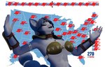 5_fingers anthro blue_body blue_fur blue_hair breasts cleavage clothed clothing eyes_closed female fingers fur hair jewelry necklace politics solo united_states_of_america white_body white_fur bubbshalub jeb_bush_flawless_victory nintendo star_fox krystal_(dogzeela) krystal_(star_fox) canid canine fox mammal 3d_(artwork) digital_media_(artwork) meme