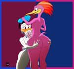 anthro anthro_on_anthro anthro_penetrated anthro_penetrating backsack balls beak beak_fetish beak_play beak_sex beakjob big_balls big_butt big_penis bodily_fluids bubble_butt butt butt_grab cum cum_in_mouth cum_inside cum_on_penis duo fellatio femboy genital_fluids genitals hand_on_butt heart_symbol huge_butt male male/male oral penetration penile penis sex thick_penis thick_thighs vein veiny_penis wide_hips ianmata1998 disney the_three_caballeros aracuan_bird donald_duck anatid anseriform avian bird duck absurd_res hi_res