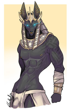 abs anthro areola barbell_piercing biped blue_eyes clothed clothed_anthro clothed_male clothing front_view grey_body looking_at_viewer male nipple_piercing nipples piercing small_waist solo standing wide_hips lluisabadias anubian_jackal canid canine canis jackal mammal 2025 absurd_res digital_drawing_(artwork) digital_media_(artwork) hi_res