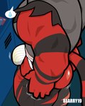 anthro barely_contained bodily_fluids bottomwear bulge clothing fitting_room jockstrap locker male muscular muscular_arms pants pecs pulling_down_pants solo sweat sweatdrop sweatpants underwear bearry19 nintendo pokemon felid generation_7_pokemon incineroar mammal pantherine pokemon_(species) tiger hi_res