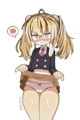 5_fingers accessory adolescent anthro biped blonde_hair blue_eyes blush bodily_fluids bottomwear bow_panties bow_underwear brown_hair button_(fastener) camel_toe clothed clothing clothing_lift countershade_face countershade_torso countershading cute_fangs embarrassed eyebrow_through_hair eyebrows eyelashes eyelashes_through_hair fangs female female_anthro fingers fur glistening glistening_body hair hair_accessory hairpin kemono loli multicolored_hair necktie panties presenting_panties pupils raised_bottomwear raised_clothing raised_skirt school_uniform simple_background skirt skirt_lift slit_pupils solo speech_bubble standing sweat teeth text translucent translucent_hair twintails_(hairstyle) underwear uniform upskirt white_background white_body white_ears white_face white_fur yellow_body yellow_ears yellow_face yellow_fur young young_anthro young_female batrobin_k sani_yang's_laboratory kiwi_(sani_yang's_laboratory) canid canine felid fox hybrid lagomorph leporid mammal pantherine rabbit tiger absurd_res commissioner_name hi_res portrait three-quarter_portrait