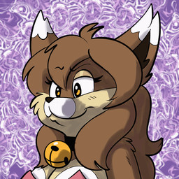 bell bell_collar breasts brown_body brown_fur brown_hair collar female fur hair smile solo trevor-fox pngtuber canid canine fox mammal 1:1 animated animated_gif short_playtime