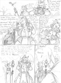 anthro arm_tuft asian_clothing big_breasts blush breasts cleavage cloak clothed clothing comic_panel dialogue east_asian_clothing eyelashes eyes_closed female forest group horn huge_breasts japanese_clothing large_fangs larger_female long_ears looking_at_another male mountain open_mouth plant sharp_teeth size_difference small_waist speech_bubble standing teeth text thought_bubble tree trio tuft weapon wrist_tuft blackfox85 asian_mythology east_asian_mythology japanese_mythology mythology gin_(blackfox85) tifa_stormlung_(blackfox85) canid canid_taur canine fox fox_spirit mammal mammal_taur stormbeast taur tengu yokai comic english_text hi_res monochrome traditional_media_(artwork)