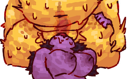 anthro anthro_on_anthro belly big_belly big_breasts bodily_fluids breasts cunnilingus dominant duo facesitting female female/female freckled_legs freckled_thighs freckles front_view fupa genital_fluids hair leg_grab long_tongue messy_hair oral overweight overweight_female penetration purple_body sex shaking simple_background sitting_on_another size_difference slightly_chubby slightly_chubby_female squish sweat sweatdrop thick_thighs thigh_grab thigh_squish tongue tongue_penetration tremble_spikes trembling vaginal vaginal_fluids vaginal_fluids_on_face white_background x-ray_view yellow_body scaliescum deltarune undertale_(series) alphys susie_(deltarune) reptile scalie aliasing colored_line_art digital_media_(artwork) shaded shaded_line_art
