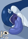 blue_body blue_eyes blue_internal feral grey_background lying male mouth_shot on_side open_mouth simple_background solo tongue tongue_out uvula vore questionable_salsa vprismothman tank_(questionablesalsa) cetacean dolphin mammal marine oceanic_dolphin orca toothed_whale 2025 watermark