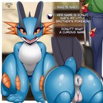 anus breasts busty_feral butt female feral genitals makeup multicolored_body nude puffy_anus pussy simple_background solo text thick_thighs presialexander nintendo pokemon generation_3_pokemon pokemon_(species) swampert 1:1 absurd_res english_text hi_res