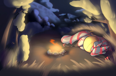 belly big_belly detailed_background female fireplace night rumbling_stomach sleeping vore yelling_mouse mythology cerea(yelling_mouse) dragon mythological_creature mythological_scalie scalie hi_res