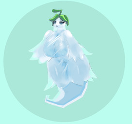 areola big_breasts breasts female genitals legless narrowed_eyes nipples plant simple_background solo thick_thighs vulva white_areola white_body white_nipples artesjsc electronic_arts plants_vs._zombies popcap_games elemental_creature flora_fauna ghost ghost_pepper_(pvz) spirit hi_res