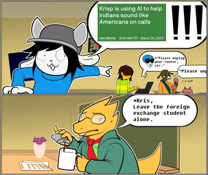 accessory alcohol ambiguous_gender anthro beverage big_ears classroom clothing coffee computer deadpan dialogue electronics eyewear female flask glasses group hair hat headgear headwear laptop long_hair machine male necktie phone school smile wide_eyed villegreen deltarune mythology undertale_(series) alphys kris_dreemurr queen_(deltarune) temmie_(deltarune) bovid bovine canid canine dragon human humanoid lizard mammal mythological_creature mythological_scalie reptile robot scalie comic