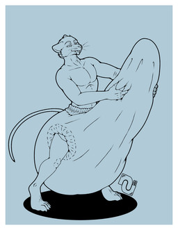 abdl big_diaper big_penis border clean_diaper clothed clothing diaper diaper_fetish diaper_only digitigrade erection erection_in_diaper genitals hand_on_diaper huge_diaper huge_penis hyper hyper_diaper hyper_genitalia hyper_penis looking_at_genitalia male penis tongue tongue_out topless touching_diaper wearing_diaper white_border nenanauso kinktober kinktober_2025 mammal murid murine rat rodent 2025 hi_res line_art