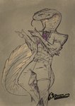 anthro fantasy feathers finger_gun gesture hand_gesture huiaon gaertan kanvas wacom feathered_scalie feathered_snake reptile scalie snake digital_media_(artwork) hi_res krita_(artwork) sketch