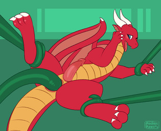 anal anal_penetration animal_genitalia anus bdsm blush bondage bound claws feral genital_slit genitals green_background horn light_bondage lying male male_penetrated on_side penetration penis plant red_body restrained restrained_by_tentacles sex simple_background solo tapering_penis tentacle_in_ass tentacle_penetration tentacles vines wings conditional_dnp pocketpaws mythology ashtalon dragon mythological_creature mythological_scalie scalie 2d_animation animated frame_by_frame hi_res short_playtime