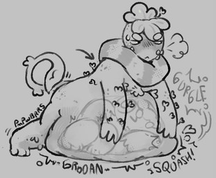 annoyed duo food fruit male plant smothering strawberry vore pmpwbrrs blushcrunch_studio dandy's_world cosmo_(dandy's_world) sprout_(dandy's_world) humanoid toon_(dandy's_world)