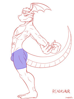 anthro bat_ears bottomwear bulge chest_out clothing curling_tail curvy_figure eyewear goggles hair looking_at_viewer male pecs pose seductive shorts side_view slim solo stretching stretching_arms suggestive tail tight_bottomwear tight_clothing tight_shorts tight_underwear underwear conditional_dnp samagthrav2 bandai_namco digimon readasaur digimon_(species) guilmon hi_res