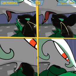 ambiguous_gender clothing coiling duo feral hypnosis latex latex_clothing latex_skinsuit mind_control open_mouth orange_eyes page_number skinsuit spiral spiral_eyes teeth tight_clothing tongue vore aquinas_audax nintendo pokemon generation_1_pokemon generation_5_pokemon mammal murid murine pokemon_(species) rat rattata reptile rodent scalie serperior snake 1:1 2025 3d_(artwork) absurd_res blender_(artwork) blender_eevee_(artwork) comic digital_media_(artwork) hi_res signature