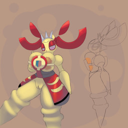 breasts female genitals machine nipples solo vulva artesjsc game_freak nintendo pokemon generation_9_pokemon humanoid legendary_pokemon mega_evolution mega_magearna pokemon_(species) robot animated