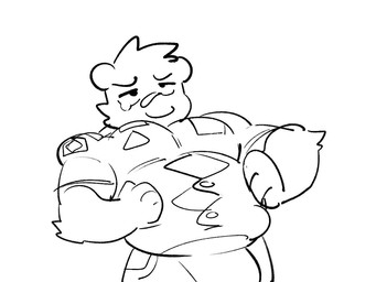 big_muscles big_penis bodily_fluids clothing cum duo ejaculation genital_fluids genitals growth growth_sequence huge_muscles huge_penis hyper hyper_genitalia hyper_muscles hyper_penis male male/male muscle_growth muscular muscular_male oral_vore penis power_prey uniform vore marshiro bear domestic_cat felid feline felis mammal polar_bear ursine 2d_animation 4:3 animated frame_by_frame no_sound short_playtime video