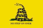 ambiguous_gender fangs feral forked_tongue gadsden_flag humor politics rattle_(anatomy) solo teeth text tongue tongue_out christopher_gadsden unknown_artist don't_tread_on_me pit_viper rattlesnake reptile scalie snake viper english_text hi_res