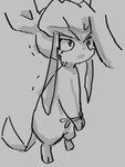 ambiguous_gender feral solo podo nintendo pokemon eeveelution generation_4_pokemon glaceon pokemon_(species) monochrome