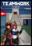 adolescent age_restriction alternative_fashion anthro black_border border countershading duo ear_piercing ear_ring emo female male number piercing ring_piercing title young dream_mirage angel_kitsune axel_biersack kayla_kitsune canid canine canis fox hybrid mammal wolf comic cover cover_art cover_page hi_res