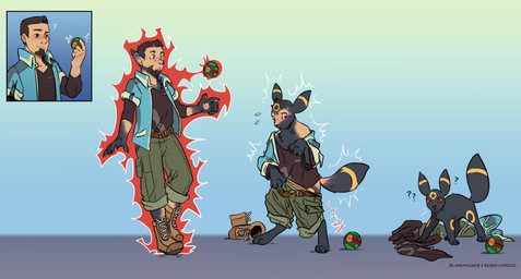 base_one_layout basic_sequence beard black_body black_fur boots bottomwear claws clothed clothing dusk_ball facial_hair feral fingerpads footwear fur hair human_to_feral linear_sequence male nude one_row_layout pants pawpads pokeball question_mark red_eyes shirt shoes short_hair shrinking simple_background size_transformation solo species_transformation surprised three_frame_image three_frame_sequence topwear transformation transformation_sequence lakehounds nintendo pokemon eeveelution generation_2_pokemon human mammal pokemon_(species) umbreon 2019 sequence