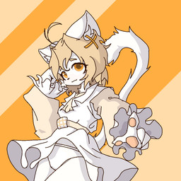 anthro bottomwear clothed clothing embarrassed female panties posed raised_bottomwear raised_clothing raised_skirt skirt smile solo standing underwear white_body yellow_eyes young cassis felid feline felis mammal 1:1