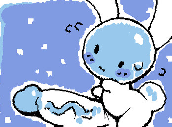 anthro bald balls big_penis biped black_eyes blue_background blue_blush blue_body blue_glans blue_head blush blush_lines bodily_fluids chibi emanata empty_eyes erection featureless_chest featureless_hands genitals glans glistening glistening_genitalia glistening_glans glistening_penis huge_penis humanoid_genitalia humanoid_penis hyper hyper_genitalia hyper_penis looking_at_genitalia looking_at_own_genitalia looking_at_own_penis looking_at_penis looking_at_self looking_down looking_down_at_genitalia looking_down_at_penis male male_anthro mouth_closed multicolored_body nervous nervous_sweat noseless nude_anthro nude_male penis round_tail simple_background simple_eyes simple_face small_but_hung solo squigglevision standing sweat sweat_emanata sweatdrop tail two_tone_body vein veiny_penis white_balls white_body white_ears white_penis white_tail ligma_(artist) nintendo rhythm_heaven warioware alien_bunny lagomorph leporid mammal rabbit 2025 animated digital_media_(artwork) loop low_res short_playtime wigglypaint_(artwork)