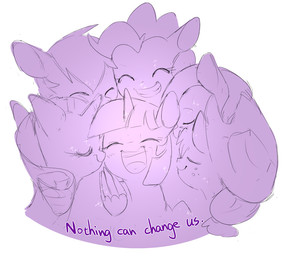 female feral group horn nuzzling open_mouth simple_background smile sparkles wings sion_(artist) friendship_is_magic hasbro my_little_pony mythology applejack_(mlp) fluttershy_(mlp) pinkie_pie_(mlp) rainbow_dash_(mlp) rarity_(mlp) twilight_sparkle_(mlp) earth_pony equid equine horse mammal mythological_creature mythological_equine pegasus pony unicorn winged_unicorn