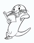 3_toes arm_support book buckteeth crossed_legs feet holding_book holding_object leaning_on_elbow open_mouth open_smile reading semi-anthro simple_background smile solo teeth toes whiskers white_background tom_bancroft disney kim_possible rufus_(kim_possible) mammal naked_mole-rat rodent 2011 black_and_white monochrome