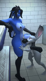 anthro anthro_on_anthro anthro_penetrated anthro_penetrating anthro_penetrating_anthro balls black_body black_hair blue_body blue_fur crossgender deep_throat duo face_fucking female female_penetrated forced forced_oral forearms ftg_crossgender fti_crossgender fur genitals grey_body grey_fur gynomorph gynomorph/female gynomorph_penetrating gynomorph_penetrating_female hair intersex intersex/female intersex_penetrating intersex_penetrating_female irrumatio knot knotted_penis larger_anthro larger_gynomorph larger_intersex leg_around_head multicolored_body nude nude_anthro nude_female nude_gynomorph oral oral_penetration penetration penile penis penis_in_mouth prison purple_eyes scaled_forearms scaled_legs scales sex size_difference smaller_anthro smaller_female two_tone_body conditional_dnp domi3d disney zootopia domi_(domi3d) judy_hopps lagomorph leporid mammal rabbit 2025 3d_(artwork) 3d_animation 9:16 animated digital_media_(artwork) hi_res no_sound short_playtime source_filmmaker_(artwork) webm