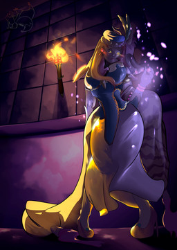 castle clothing corset feathers half_transformation jewelry lingerie soft_light soft_lighting topwear transformation koristark mana_(series) square_enix trials_of_mana belladonna_(trials_of_mana) felid feline human mammal 2026 absurd_res comic hi_res