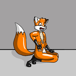 anthro biped black_ear_tips black_markings black_nose countershade_crotch countershade_face countershading digitigrade dipstick_ears dipstick_tail ear_markings feet glistening glistening_arms glistening_body glistening_face glistening_legs glistening_tail gloves_(marking) goo_transformation grey_background hand_on_leg hand_on_own_leg hand_on_side handpaw human_to_feral kneeling leg_markings legs_together looking_down looking_down_at_self male markings multicolored_ears navel nude open_mouth orange_body orange_tail paws side_view simple_background sitting sitting_on_ground snout socks_(marking) solo species_transformation tail tail_markings transformation white_inner_ear white_markings fox0808 canid canine fox mammal 1:1 2009 colored