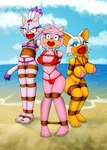 anthro ball_gag bdsm beach big_breasts bikini blue_eyeshadow bound breasts clothing eyeshadow female fur gag green_eyes group makeup medium_breasts pink_body purple_body swimwear tan_body two-piece_swimsuit white_body white_fur zeecibee sega sonic_the_hedgehog_(series) amy_rose blaze_the_cat rouge_the_bat bat domestic_cat eulipotyphlan felid feline felis hedgehog mammal absurd_res hi_res