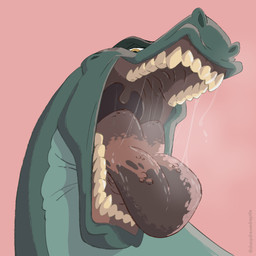 anthro jaw long_neck male mouth_shot open_mouth solo teeth tongue tongue_love uvula sharpysketch aker_(rouenalmer) dinosaur prehistoric_species reptile saurischian sauropod sauropodomorph scalie 1:1 absurd_res hi_res