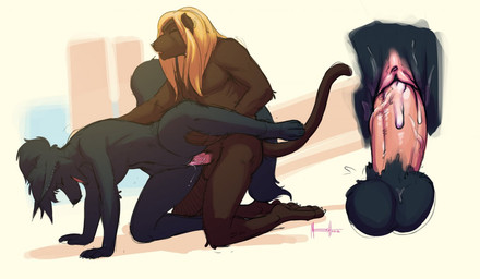 all_fours anthro anthro_on_anthro anthro_penetrated anthro_penetrating anthro_penetrating_anthro balls bodily_fluids breasts cum cum_in_vagina cum_inside cutaway duo eyes_closed female female_penetrated from_behind_position genital_fluids genitals male male/female male_penetrating male_penetrating_female melanistic nude open_mouth penetration penile penile_penetration penis penis_in_vagina raised_leg sex simple_background tail vaginal vaginal_penetration vulva meesh raknar sunktokeca_(character) canid canine canis felid leopard mammal pantherine wolf 2012 digital_media_(artwork) signature