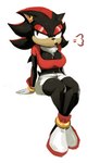 anthro black_body black_fur black_nose breasts clothed clothing crossgender ear_piercing ear_ring eyelashes female fur mtf_crossgender piercing ring_piercing simple_background solo white_background redfred sega sonic_the_hedgehog_(series) shadow_the_hedgehog eulipotyphlan hedgehog mammal hi_res