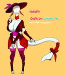 anthro antlers big_breasts big_hat bnoi bottomwear breasts choker cleavage clothed clothing collar custom_outfit feather_hat female footwear hat headgear headwear heart_collar heart_symbol horn huge_breasts jewelry kokofit legwear lipstick long_ears long_tail looking_at_viewer makeup necklace nipples paws pink_clothing pink_stockings purple_lipstick red_clothing ribbons simple_background skirt skirts sleeves solo stockings tail tail_under_skirt tender thick_thighs topwear white_body warrnet arcana koko_(senlovos) sen_(senlovos) alien chimera deity hybrid jackalope kokokin lagomorph leporid mammal rabbit digital_media_(artwork) hi_res