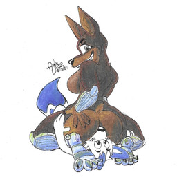 4_toes 5_fingers after_sex anal anthro athletic big_breasts big_butt black_body black_fur blush bodily_fluids breasts brown_body butt butt_grab claws cunnilingus curvy_figure cybernetics dipstick_ears dipstick_tail dripping duo ear_markings ear_tuft eyelashes facesitting feet female female_focus finger_claws fingers fur genital_fluids genitals hand_on_another's_butt hand_on_butt hand_on_own_butt kneeling licking machine male male/female male_rimming_female markings multicolored_body multicolored_ears multicolored_fur nude open_mouth oral pawpads precum precum_drip rimming sex sitting sitting_on_another size_difference spread_butt spread_legs spreading tail tail_markings teeth thick_thighs toes tongue tongue_out tuft two_tone_body vaginal white_body wide_hips aufterhours avalon_ursano jessica_strickland pify_polaris canid canine canis dobermann domestic_dog fox husky mammal nordic_sled_dog pinscher spitz 1:1 hi_res traditional_media_(artwork)