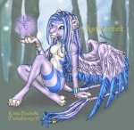 anthro bracelet breasts dreadlocks duo feathered_wings feathers featureless_breasts female jewelry mini_me nude pookabunny sitting size_difference solo_focus stripes tail wings krista_bucholtz neopets asthertet faerie_neopet felid kougra mammal neopet_(species) pixie digital_media_(artwork)