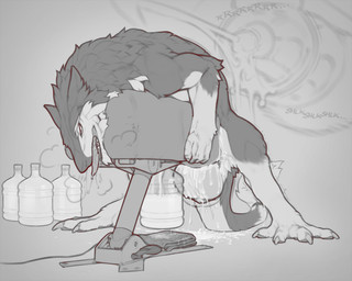 anthro balls balls_deep big_balls bodily_fluids breeding_mount container cum cum_collecting cum_in_container cum_in_jar cum_on_balls cum_splatter cumshot ejaculation excessive_cum excessive_genital_fluids genital_fluids genitals huge_balls internal jar looking_pleasured male male_anthro orgasm orgasm_face penetration penile penis_milking pumping_cum sergal_penis sex_toy solo throbbing throbbing_balls vibrator snowskau nonstop_nut_november rorik_ironwill sergal greyscale hi_res monochrome