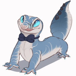 ambiguous_gender claws feral forked_tongue pupils scales simple_background slit_pupils smile solo sprawling_gait tail tongue tongue_out topknot naughty_derg ivory_(naughty_derg) gecko lizard reptile scalie 1:1 digital_media_(artwork) male_(lore)