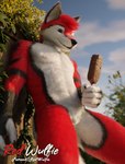 5_fingers anthro biped black_nose claws digitigrade fingers fluffy fur gloves_(marking) hair male male_anthro markings pawpads paws realistic red_body red_fur whiskers white_body white_fur white_whiskers red_wulfie blender_cycles red_(red_wulfie) canid canine canis mammal wolf 3d_(artwork) blender_(artwork) digital_media_(artwork) hi_res watermark