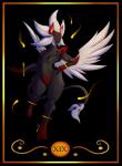 4_toes anthro barefoot biped black_border border card card_template claws feathered_wings feathers feet female fortune_telling front_view major_arcana simple_background solo sun tail tail_tuft tarot tarot_card the_sun_(tarot) toes tuft wings undeadkitty13 the_sun_(undeadkitty13) angel felid lion mammal pantherine hi_res