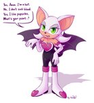 anthro blush comic_panel female innuendo looking_at_viewer membrane_(anatomy) membranous_wings offscreen_character open_mouth simple_background solo speech_bubble text white_background wings dsp2003 sega sonic_the_hedgehog_(series) rouge_the_bat bat mammal 2017 english_text hi_res signature