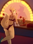 anthro bra breasts clothing female fur hair lingerie lipstick makeup panties solo tail underwear darkito420 blinky_bill_(series) daisy_dingo canid canine canis dingo mammal absurd_res digital_media_(artwork) hi_res