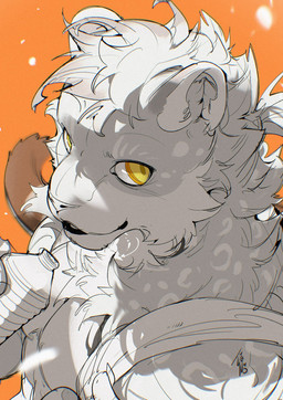 anthro bottle brown_tail claws container finger_claws fur grey_body grey_fur holding_bottle holding_container holding_object looking_at_viewer male nude orange_background pupils simple_background slit_pupils solo tail white_body white_eyes white_fur yellow_eyes chiayeeee felid mammal pantherine snow_leopard 2025 bust_portrait digital_drawing_(artwork) digital_media_(artwork) hi_res portrait signature