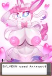 anthro areola big_breasts breasts butt butt_from_the_front female genitals gesture hand_gesture huge_breasts licking licking_lips licking_own_lips nipples pink_areola pink_body pink_nipples pussy solo thick_thighs tongue tongue_out v_sign bunnemilk nintendo pokemon eeveelution generation_6_pokemon pokemon_(species) sylveon hi_res