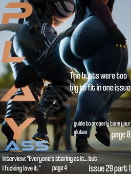 butt butt_focus duo faceless_character female fictional_magazine_cover male male/female profanity text haolde conrad_frostfoe_(modeler) equid equine mammal zebra 3:4 3d_(artwork) absurd_res blender_(artwork) blender_cycles_(artwork) digital_media_(artwork) english_text hi_res