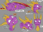 expressions feral humor male solo text backlash91 conditional_dnp activision european_mythology mythology spyro_reignited_trilogy spyro_the_dragon sparx spyro dragon mythological_creature mythological_scalie scalie western_dragon 4:3 digital_media_(artwork) english_text hi_res